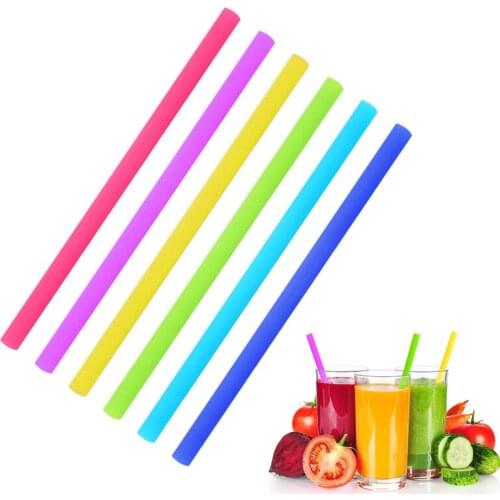 Reusable Silicone Straws Food Grade Silicone Flexible Bent Straight Drinking Straws Party Beer Bar Accessories Cocina Kitchen