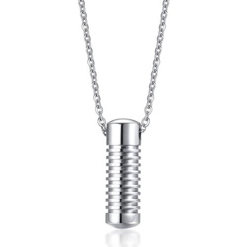 JHSL Brand Male Men Statement Necklaces & Pendants Inside Empty Metal Stainless Steel Fashion jewelry