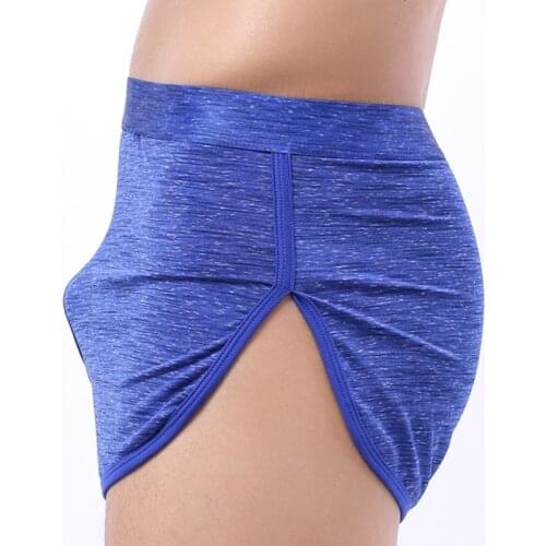 Mens Loose Boxer Shorts Underwear Comfortable Casual Home Shorts Homewear Sexy Leg Split Underpants Youth Sports Boxershorts