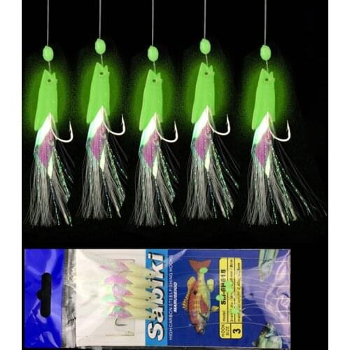 2019 new 5Pcs Fishing Baits Rigs Fishing Lures Hooks Ball Bearing Swivel Luminous Fishing Beads Fishing Tackle Accessories