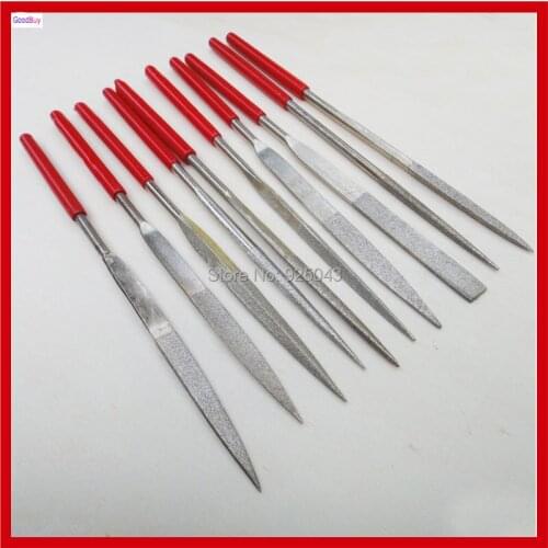 New 10pcs/set Diamond Carborundum Alloy File Plastic Wood Punch Drill Hole, Metal Polishing, Model Making File