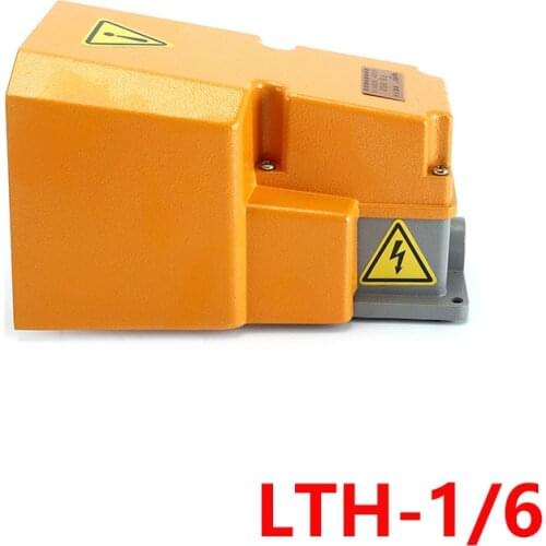 Foot switch aluminum shell silver alloy contact LTH/1/6 TFS-502 waterproof foot switch machine tool accessory for industry