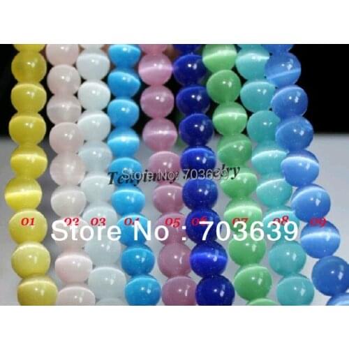 6mm Opal Beads For Jewelry DIY Color Option Cats Eye Beads 5 Strands/Lot(about 65pcs/strand) Free Shipping