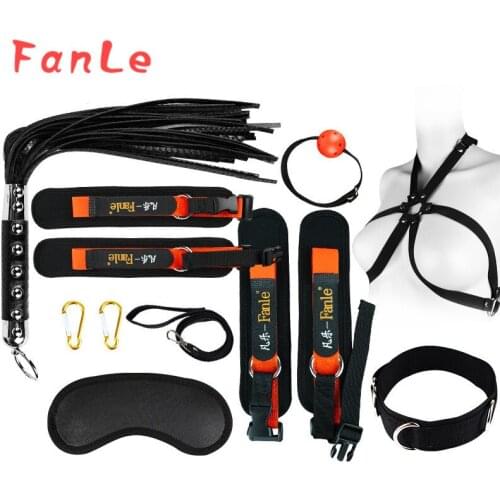 Restraint Bondage Gear Adult Toys for Couples Sex Slave Games Exotic Kit Hand Cuffs Collar Bdsm Woman Erotic Flirting Product