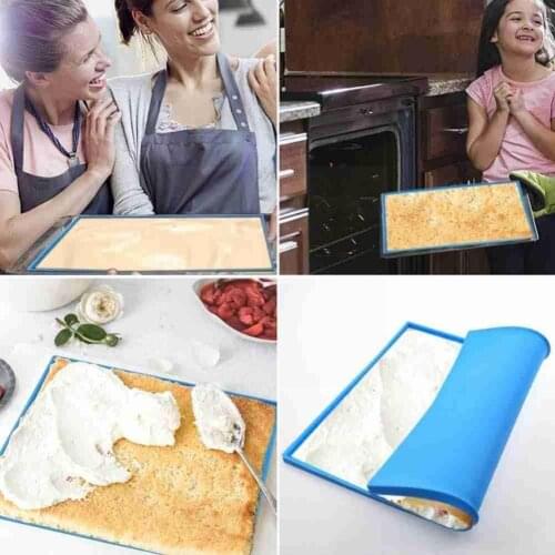 Silicone Baking Mat High Temperature Non-Stick Oven Dough Roll Pad For Kitchen Swiss Cake Mat Placemat Liner Bakeware Pizza G1X9