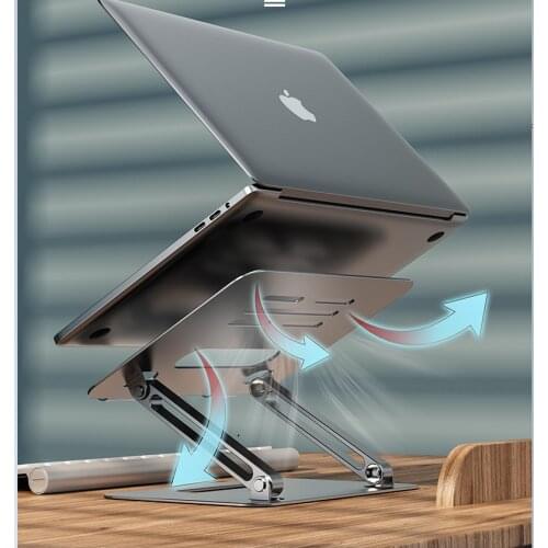 Folding Portable Adjustable Laptop Stand Aluminum Alloy Laptop Holder for MacBook Air Pro Laptop Holder Lifting Cooling Holder