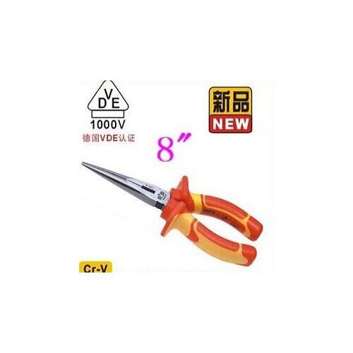 BESTIR Taiwan Made Cr-V Steel VDE Insulated long Nose Pliers 1000V Hand Tool NO.10193 FREESHIPPING Wholesale