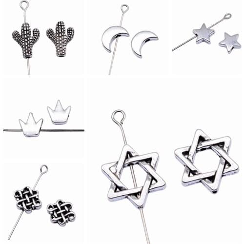 Wecharms bulk charms for jewelry making kit pendant diy jewelry accessories Droplet Shaped Small Hole Spacers Beads