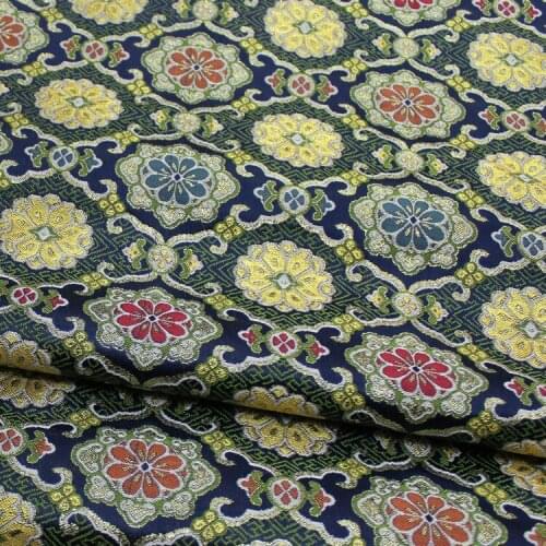 Width 27'' Japanese Korean Style Jacquard Brocade Silk Fabric By The Half YardFor Childrens Wear Pillow Cushion Material