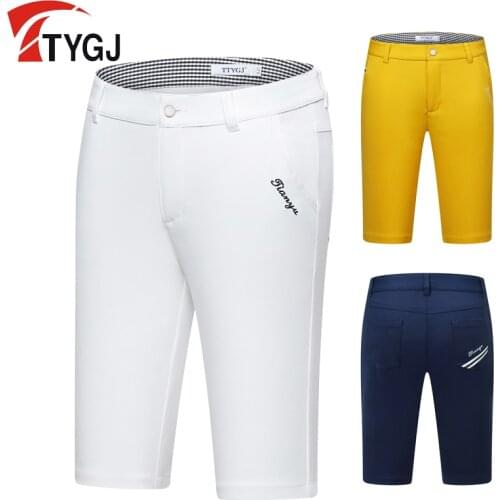 Woman Casual Golf Shorts Summer High Elastic Knee Length Shorts Ladies Breathable Soft Short Pants Golf Cloth New Arrival D0999