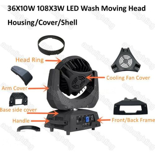 Zoom Wash Moving Head LED 36*10W LED Wash Moving Heads Housing 108x3W Stage light Parts luces para dj