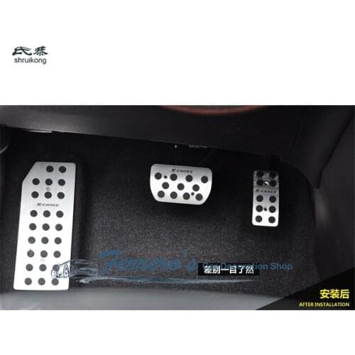 Free shipping High quality for 2013-2019 Suzuki S-CROSS JY AT MT Stainless steel rest Pedal + Gas Pedal + Brake Pedal