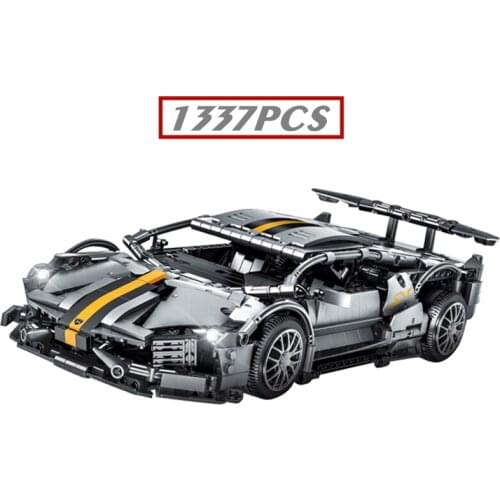 New Technical 1337PCS Ideas Creative Racing Car Building Blocks Model Bricks Children Diy Creator Toys Birthday Kid Gifts