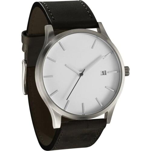 2020 Men Watch Fashion Military Watches Men No Brand Watch Brown Leather Quartz Mens Watches Relogio Masculino Dropshipping