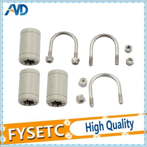 3 Sets Stainless Steel U-bolts + Substitutes RJ4JP-01-08 Anet Bearing For Prusa i3 MK2 Prusa Rework Hephestos 3D Printer Upgrade