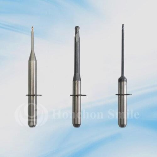 5pcs VHF Burs 35mm Length shaft 3mm Size 2.0/1.0/0.6mm /Dental zirconia Miling tools /Hot sales