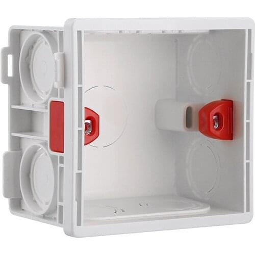 86*86mm Wall Mounted Box Flush Type Wiring PVC Fire Resistant Europe Standard