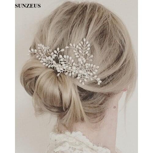 Hand-made Pearls Hair Comb For Brides Beautiful Headpiece Wedding Head Comb Accessories SQ0154