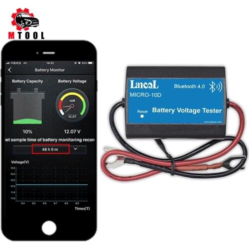 Car Voltage Battery Tester Voltage Detector Micro10D Show Voltage Directly Digital Voltmeter Motor Tester for Car