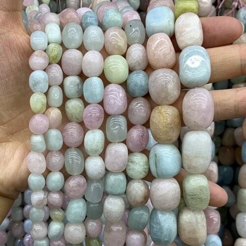Natural Morgan Stone Beads 15'' Freeform Potato DIY Loose Beads For Jewelry Making Women Beads Bracelet Necklace Earring Gift