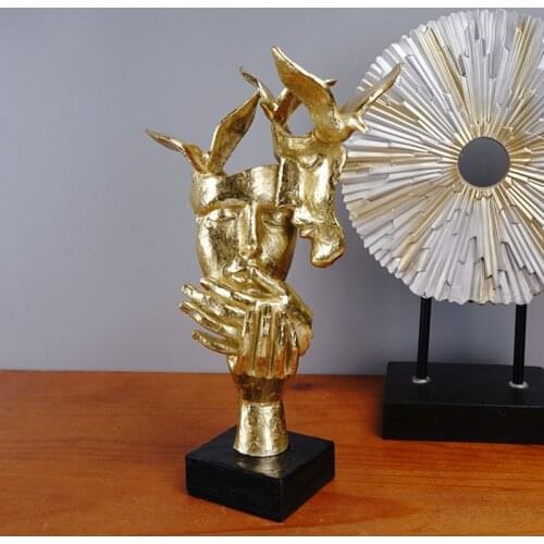 Resin Decorative Figure European-Ftyle Retro Goddess Statue Ornaments Crafts Home Decor Study Living Room Desktop Decoration