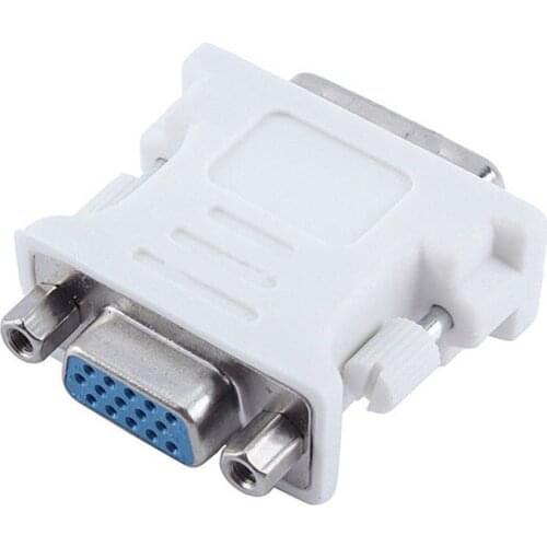 DVI 24+1 To VGA Female White Multi-Purpose Durable Connector Mini Plastic Computer Monitor Video Converter Adapter