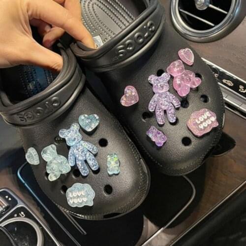 Lovely Croc Charms Colorful Clogs Shoe Fashion Shoe Charms Vintage Shoe Decoration Bear Bundle Shoe Accessories for Girls