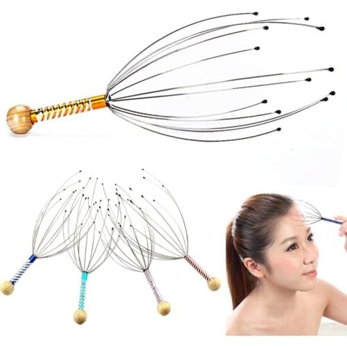 1PC Octopus Head Scalp Relaxation Massage Pain Relief Body Massager Stress Release Relaxing Claw Metal Massager Device Unisex