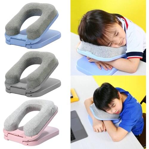 Memory Foam Comfort Sleeping Neck Pillow Nap Pad Cushion for Home Rest Sleep