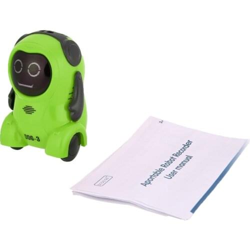 Mini Pocket Voice Recording RC Robot Intelligent Smart RC Robot Recorder Arm Wheeling 360 Rotating RC Toys for Kids Gifts
