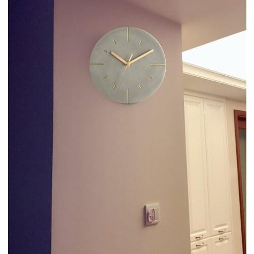 Nordic Industrial-Style Cement Wall Clock Modern Creative Silent Clocks Wall Home Decor Watch Home Living Room