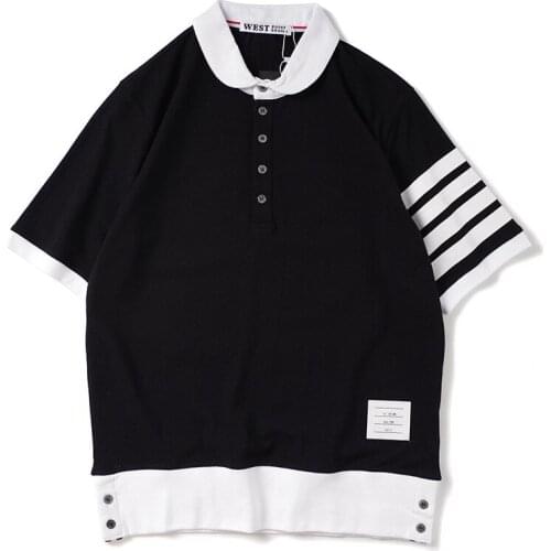 High New 2020 Unisex Classic Striped luxury Fashion Casual Polo Shirts Shirt Skateboard Cotton Polos Top Tee S-2XL #AC7