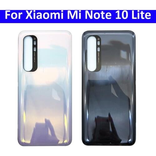 New For Xiaomi Mi Note 10 Lite Back Rear Cover Battery Door Housing Battery Back Cover With LOGO