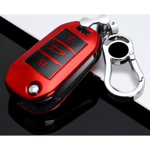 New Soft TPU Filp Car Key Case Full Cover For Citroen C4 CACTUS C4L for Peugeot 508 301 2008 3008 408 C5 C3 Key Protection