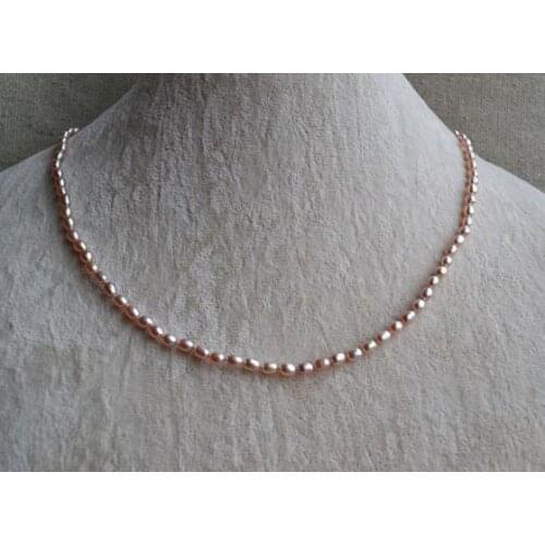 Charming Pearl Jewelry , Flower Girl Small Pearl Necklace,3-5mm Lavender Pearls Necklace,Tiny Pearl.Girlfriend Gift