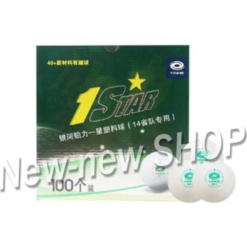 Wholesales 100 Balls YINHE milky way Plastic 40+ Table Tennis Balls 1 Star seamless/Seamed Poly Ping Pong Balls