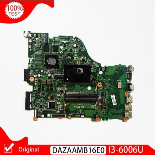 Original Mainboard For ACER Aspire E5-575 E5-575G I3-6006U I3 CPU Laptop Motherboard DAZAAMB16E0 SR2UW N16S-GT1-KB-A2 DDR4