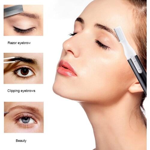 Portable Electric Eyebrow Trimmer Scissors Women Body Shaver Practical Remover Blade Razor Epilator Beauty makeup tools
