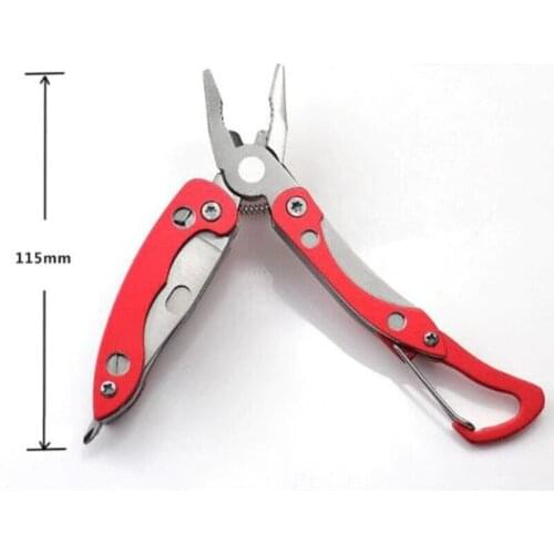 Stainless Steel Folding Knife Carabiner Mini Outdoor Tool Pliers Camping Multifunctional Pliers