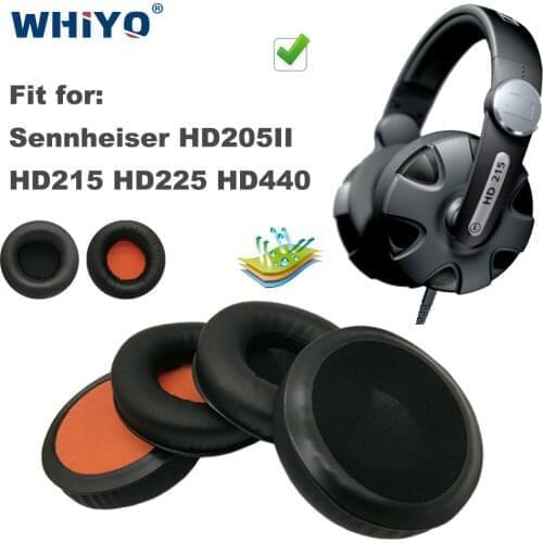 Replacement Ear Pads for Sennheiser HD205II HD215 HD225 HD440 HD 205II 215 Headset Parts Leather Earmuff Earphone Sleeve Cover