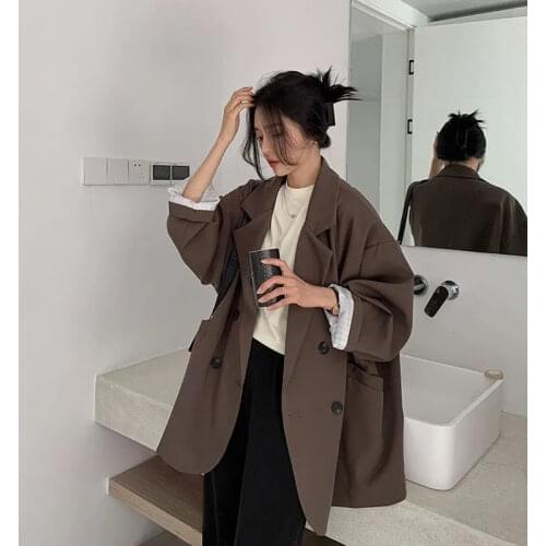 WomenS Suit Jacket Spring And Autumn New Long-Sleeved Loose And Thin Fashion Casual Small Suit