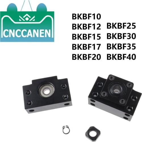 1set BK BF10 12 15 17 20 25 30 35 40 Fixed Floated End Supports Bearing Mounts For SFU1204 SFU1605 SFU2005 SFU2505 Ball Screw