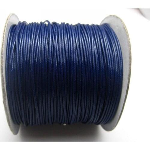 100 Yards Navy Blue Korean Waxed Cord String Thread 1mm for Bracelet Necklace