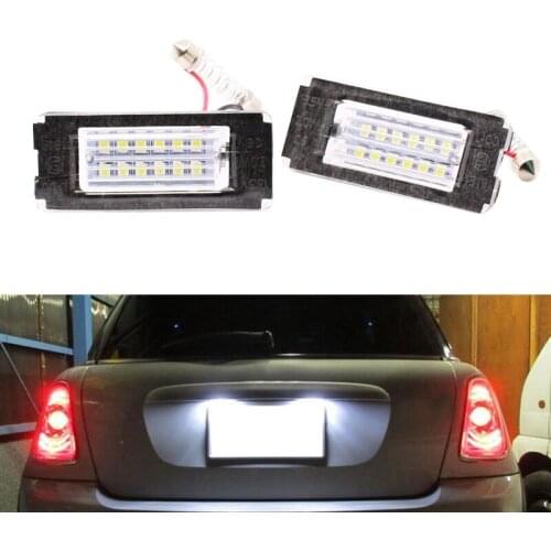 2Pcs LED Number License Plate Light No Error License Plate Light Lamps for BMW Mini Cooper R56 2006 - 2012