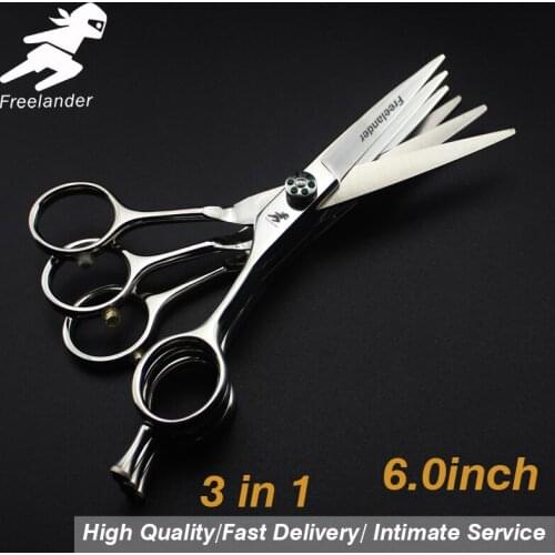 6.0"sale Silver Japanese Hair Scissors Cheap Hairdressing Scissors Thinning Shears Hairdresser Shaver Haircut Model Number Teeth