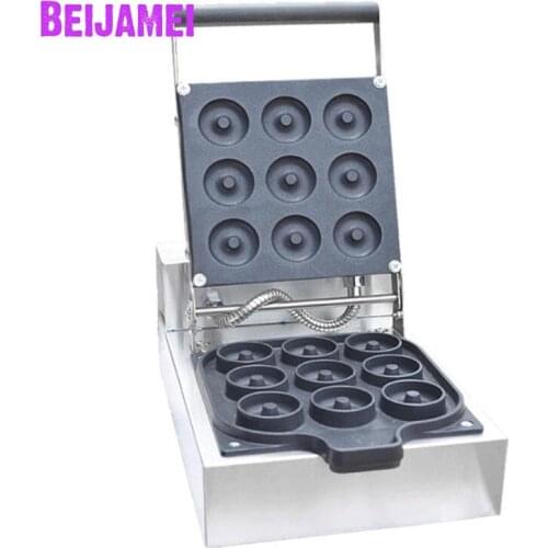 BEIJAMEI Mini donut maker machine 110v 220v commercial household cake donut waffle making machine price