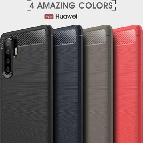 50pcs/lot Carbon Fiber Soft TPU Silicone Cover case For huawei honor 20i 20 lite 8S y9 y7 y6 Y5 pro prime 2019 pro P smart Z