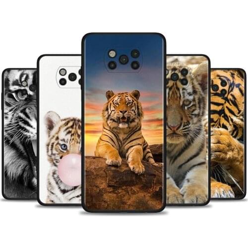 Case For Poco X3 NFC M3 Pro M3 F3 F1 Capa for Mi Note 10 Pro Lite Caso For Xiaomi CC9 Pro A3 A2 Lite Animal Tiger Funny