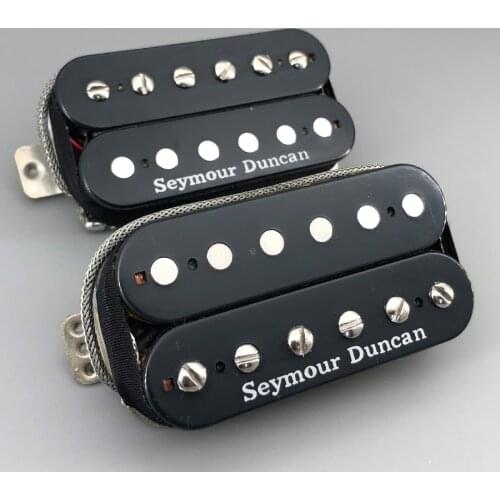 Black Cover Alnico 5 Guitar Pickups 2 Shielded Wires HH Bridge and Neck Humbucker Pickups
