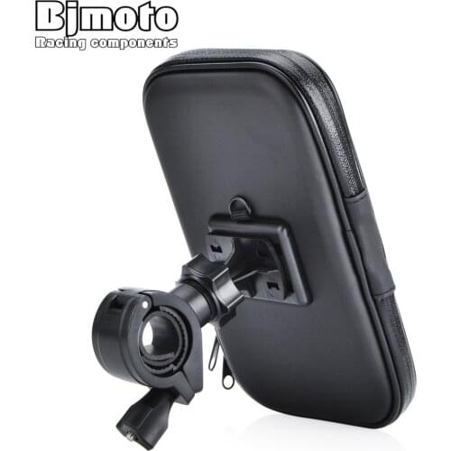 BJMOTO Universal Motorcycle Adjustable Phone Holder Mobile Stand For Bicycle ATV GPS MP4 MP5 Support USB Charger Holder